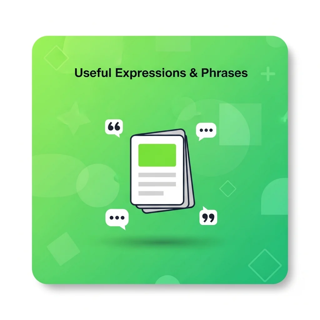 Useful Expressions & Phrases
